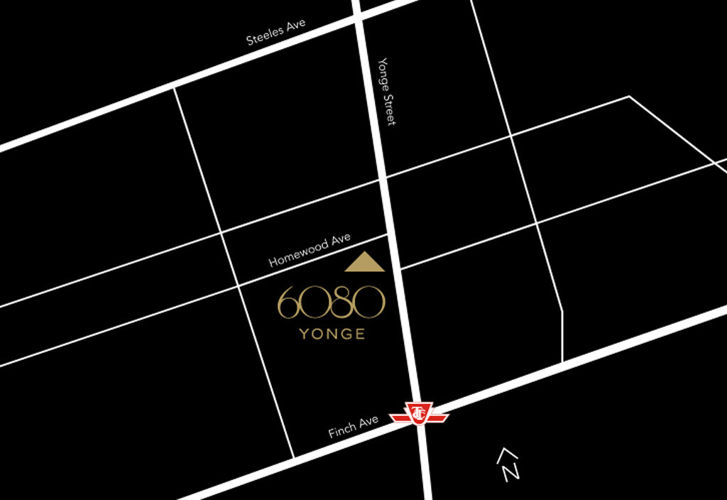 6080 Yonge Condos Map View of Project Location