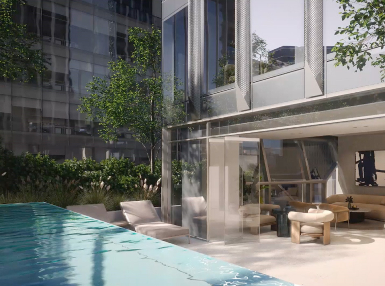 Freed Hotel & Residences Outdoor Pool and Lounge Area