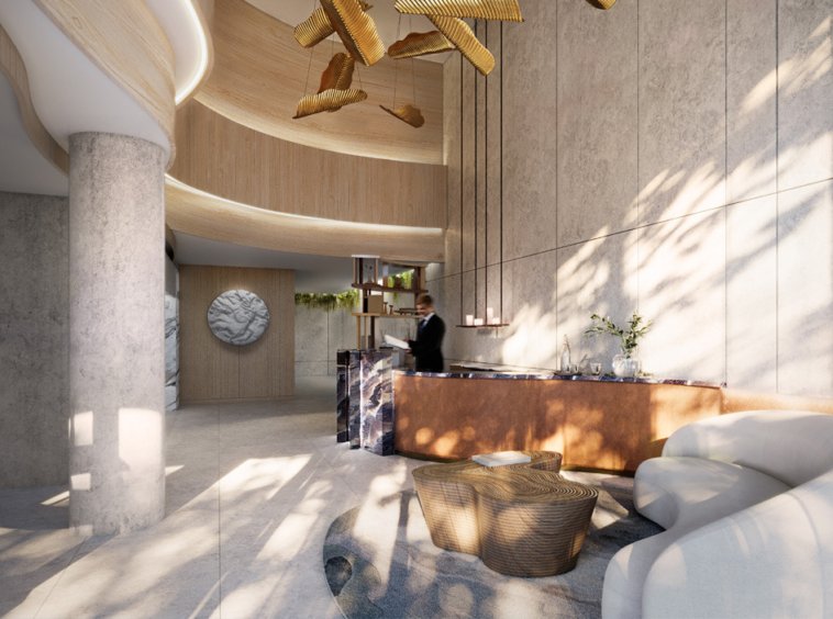 AKRA Condos Interior View of Resident Lobby