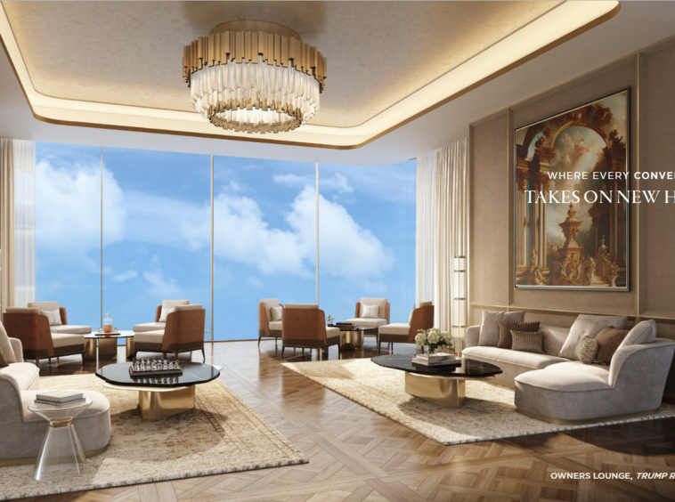 Owners lounge, trump residences, dubai
